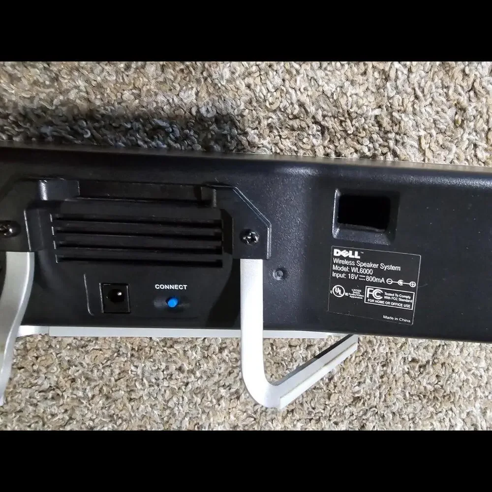 DELL Wireless Speaker System WL6000 With Power Adapter & Extra Speaker UNTESTED